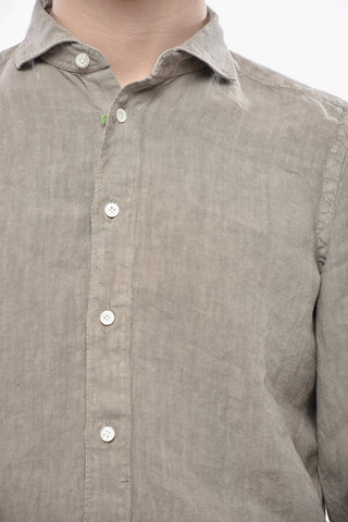 Camicia ACHILLE In Lino con Collo Francese