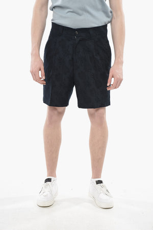 Jacquard Cotton Shorts TANGERI With 1 Pleat