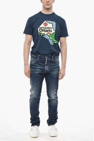 Jeans COOL GUY Effetto Vintage con Patch a Contrasto 16cm