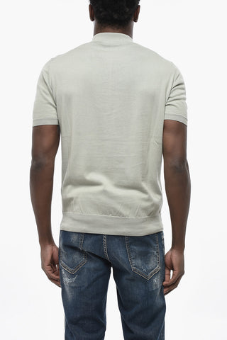3-Knopf-Uni-Poloshirt aus Baumwolle