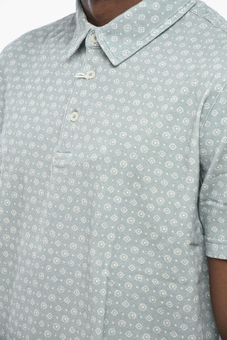 Polo SMITH In Cotone Piquet e in Stampa Micro Geometrico