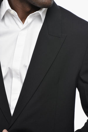 Ungefütterter Blazer aus Stretchwolle mit Pattentaschen