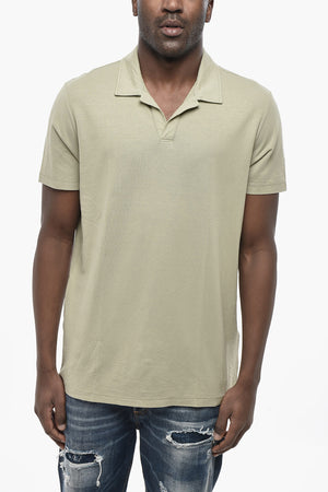 Poloshirt DENNIS aus Baumwoll-Jersey mit offenem Kragen