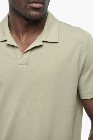 Poloshirt DENNIS aus Baumwoll-Jersey mit offenem Kragen