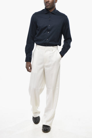 Straight-Fit-Hose Aus Mohair-Mix Mit Verdecktem Verschluss