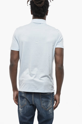 3-Knopf-Poloshirt aus Baumwoll-Jersey