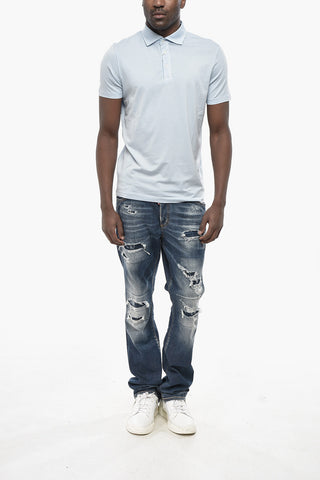 3-Knopf-Poloshirt aus Baumwoll-Jersey