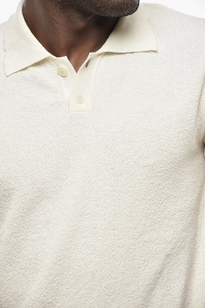 Einfarbiges Poloshirt aus Baumwollfrottee