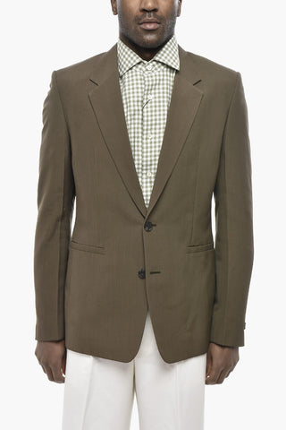 Slim-Fit-Blazer aus Wolle mit klassischem Revers