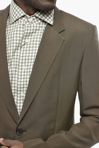 Slim-Fit-Blazer aus Wolle mit klassischem Revers