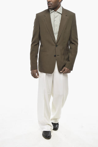Slim-Fit-Blazer aus Wolle mit klassischem Revers