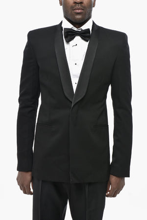 Slim-Fit-Blazer mit Satin-Schalkragen