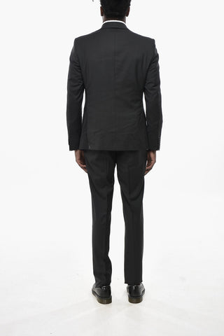 CC COLLECTION Dreiteiliger Anzug Aus Schurwolle Mit Weste, Zwei Rückenschlitze Und Spitzrevers