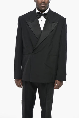 Oversized Zweireiher mit Revers aus Satin