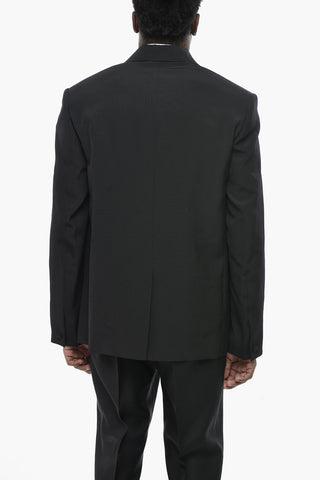 Oversized Zweireiher mit Revers aus Satin