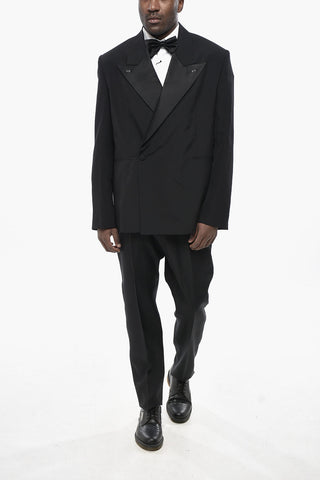 Oversized Zweireiher mit Revers aus Satin