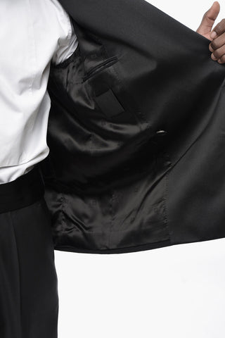 Oversized Zweireiher mit Revers aus Satin