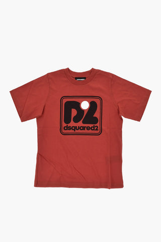 T-Shirt Girocollo SLOUCH FIT in Jersey di Cotone con Stampa sul Fronte