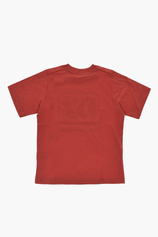 T-Shirt Girocollo SLOUCH FIT in Jersey di Cotone con Stampa sul Fronte