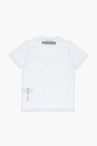 T-Shirt Girocollo RELAX in Tinta Unita con Patch Logata