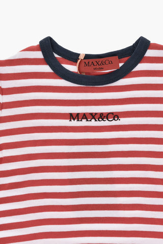 Maglia Girocollo a Righe Bicolore