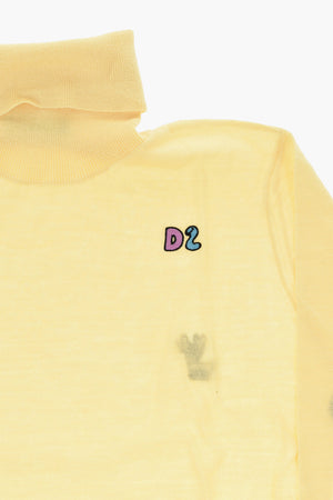 Wool-Blend High-Neck Sweater With Embroidery