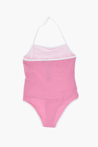 Solid-Color One-Piece Swimsuit