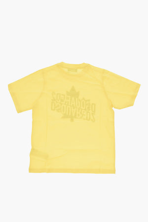 T-shirt Girocollo Slouch Fit con Logo A Contrasto Frontale