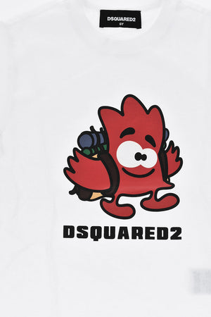 Relax Rundhals-T-Shirt aus Baumwolle mit Print