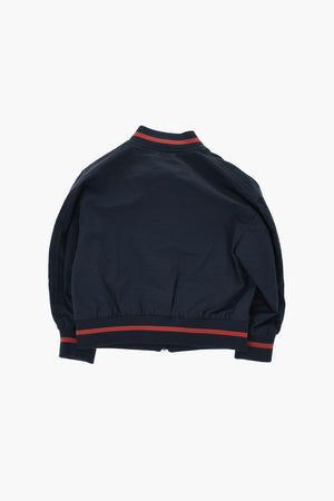 Bomber in Cotone e Nylon con Chiusura Zip