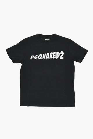 T-Shirt mit Rundhalsausschnitt RELAX einfarbig mit aufgedrucktem Logo