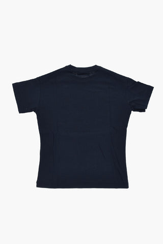 T-shirt Girocollo in Cotone con Stampa Love in Rilievo