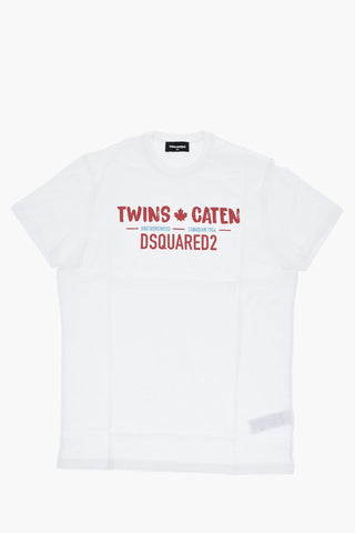 Crewneck Cotton Jersey T-Shirt RELAX with Front Print