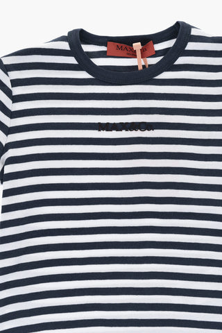 T-Shirt Girocollo a Righe Bicolore