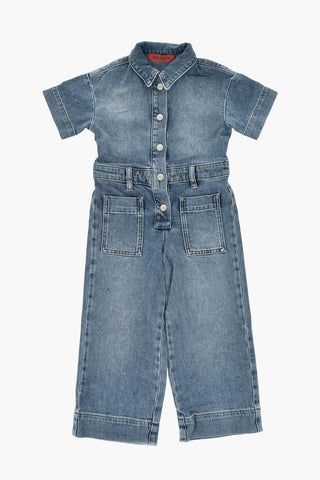 Jumpsuit in Denim a Bottoni Logati