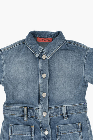 Jumpsuit in Denim a Bottoni Logati