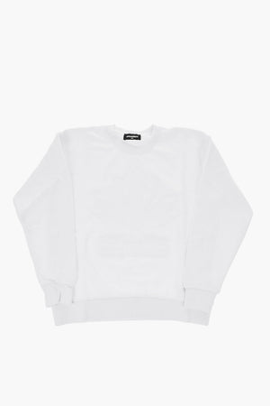 Cotton Crewneck Sweatshirt Slouch Fit With Monogram