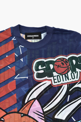 T-Shirt mit Rundhalsausschnitt SLOUCH FIT bedruckt