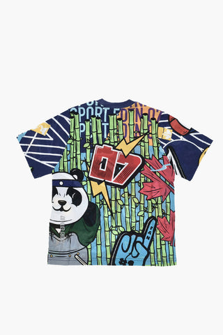 T-Shirt mit Rundhalsausschnitt SLOUCH FIT bedruckt