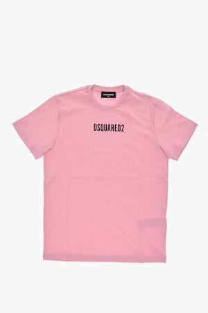 T-Shirt Girocollo RELAX in Tinta Unita con Logo Stampato