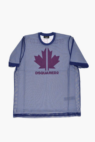 T-Shirt Girocollo SLOUCH FIT in Cotone con Inserto Traforato