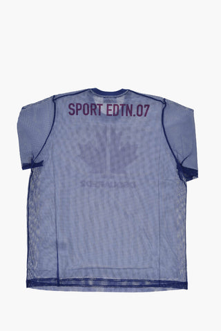 T-Shirt Girocollo SLOUCH FIT in Cotone con Inserto Traforato