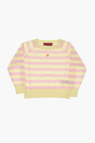 Maglia Girocollo in Lana a Righe Bicolore