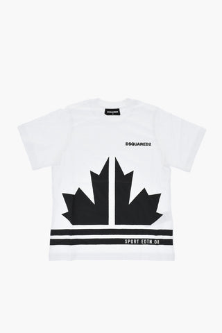 SPORT EDTN 0.8 코튼 저지 크루넥 티셔츠 SLOUCH FIT 메이플 리프 프린트