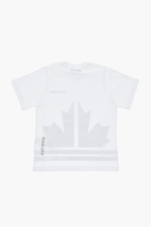 SPORT EDTN 0.8 T-Shirt Girocollo SLOUCH FIT in Jersey di Cotone con Stampa Foglia d'Acero