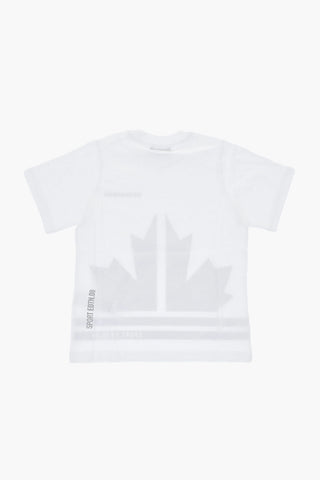 SPORT EDTN 0.8 코튼 저지 크루넥 티셔츠 SLOUCH FIT 메이플 리프 프린트