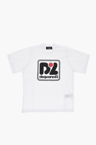 크루넥 티셔츠 SLOUCH FIT 단색 앞면 프린트