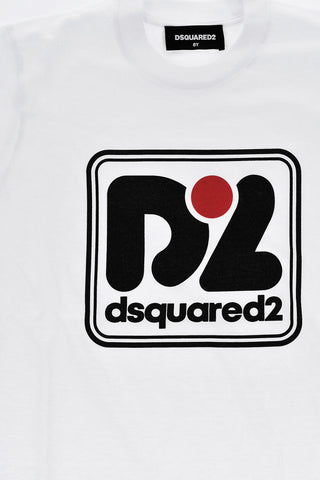 크루넥 티셔츠 SLOUCH FIT 단색 앞면 프린트