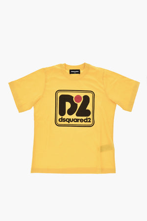 T-Shirt Girocollo SLOUCH FIT in Jersey di Cotone con Stampa sul Fronte