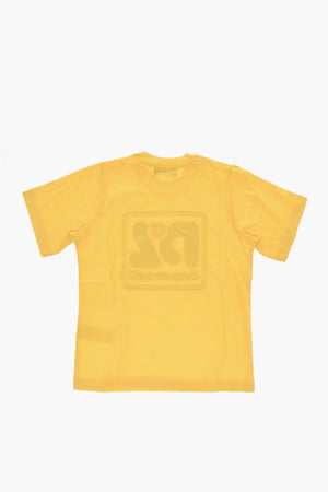 T-Shirt Girocollo SLOUCH FIT in Jersey di Cotone con Stampa sul Fronte